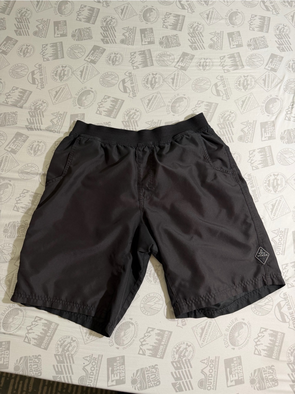 Prana Mojo Black Performance Shorts Athletic Hiking Casual Estimated Men’s Sz S